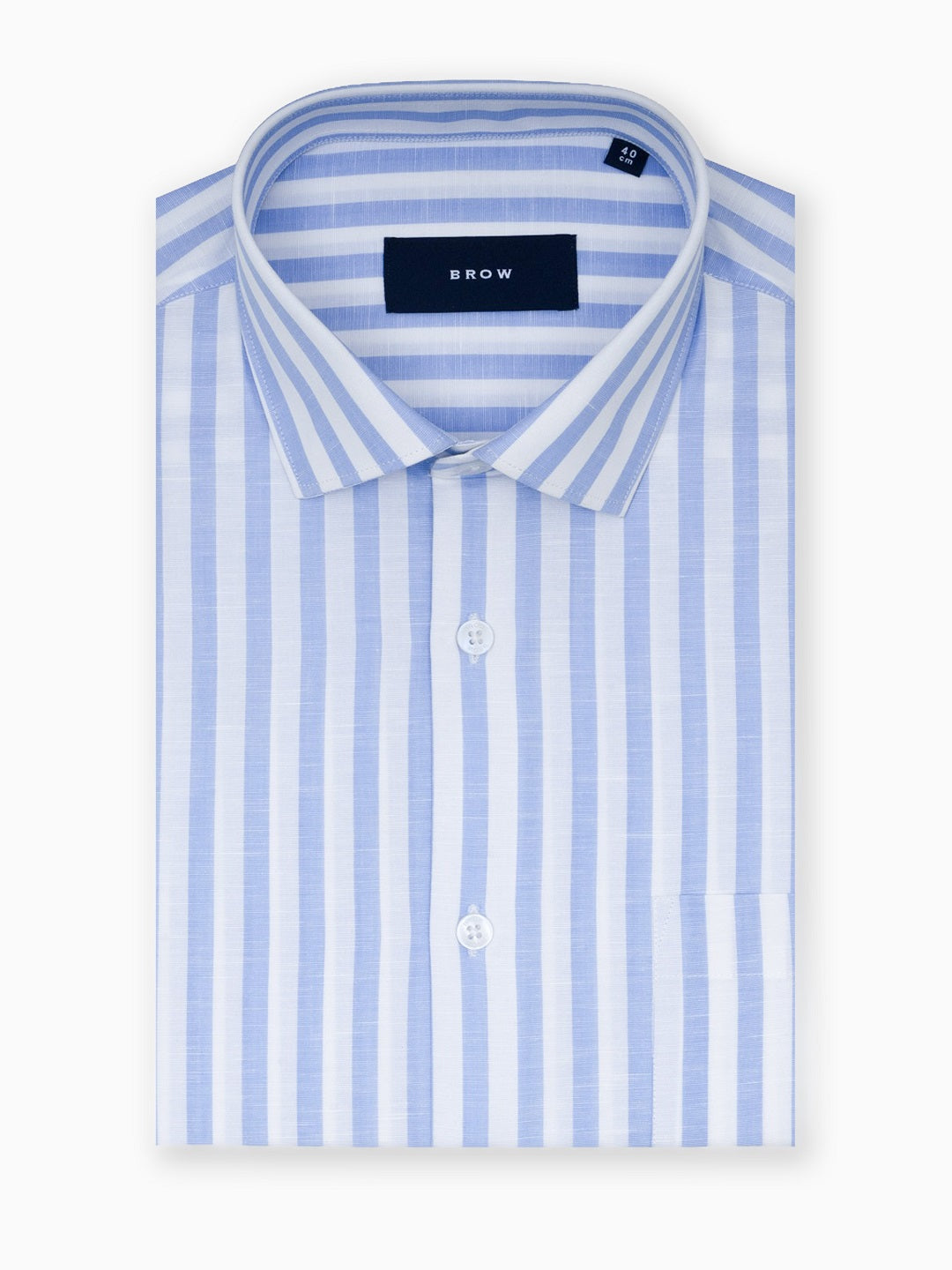 Urban Blue & White Stripe Cotton Linen Shirt