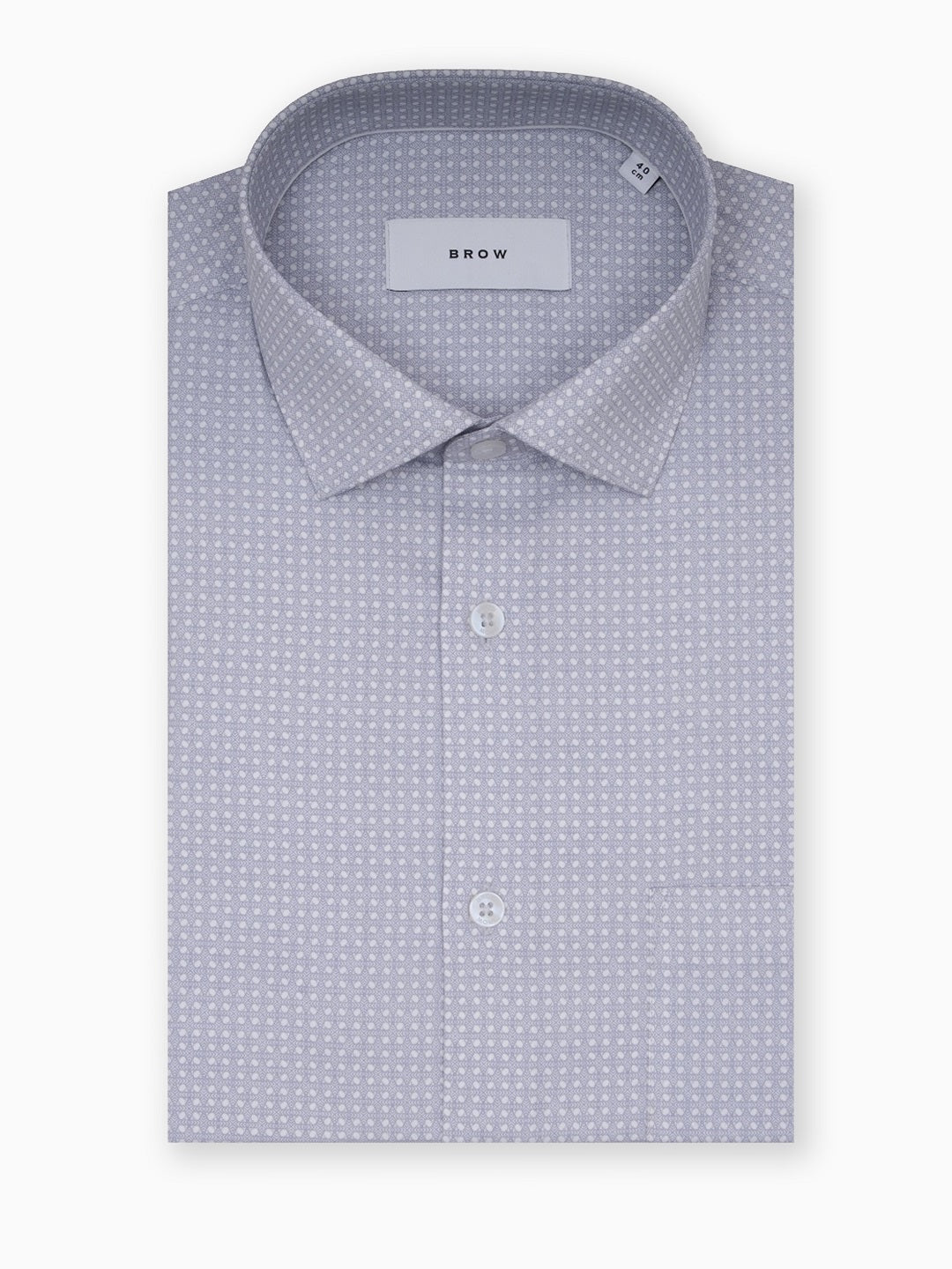 Imperial Geometric Grey Printed Shirt