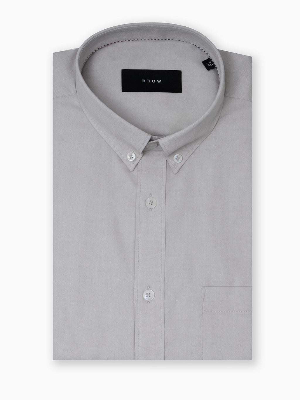 Formal Oxford Dobby Grey Button Down Full Sleeve Shirt