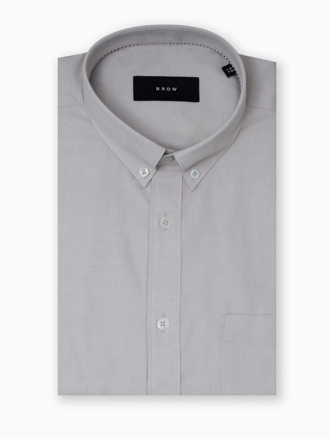 Formal Oxford Dobby Grey Button Down Full Sleeve Shirt