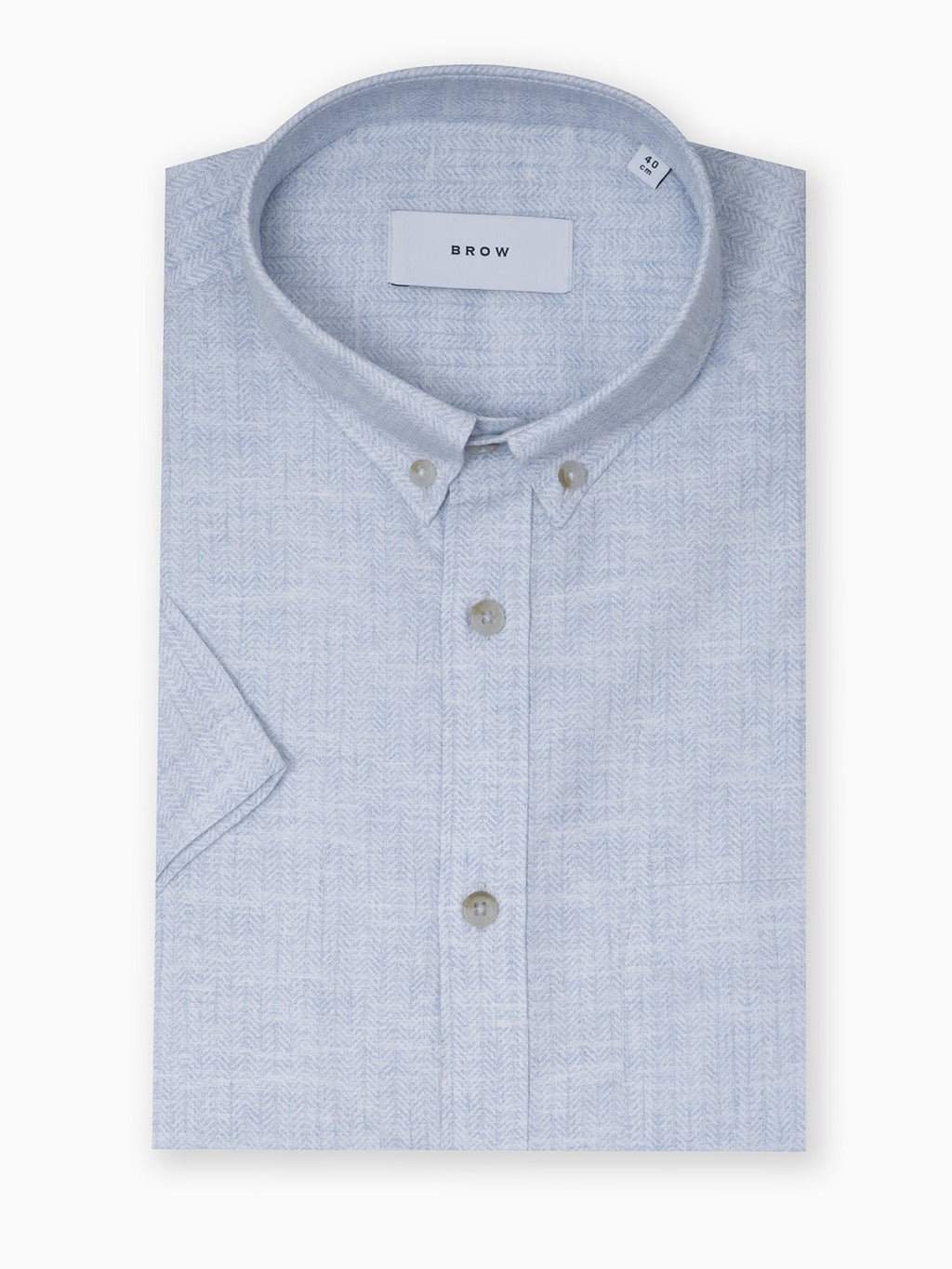 Slate Herringbone Print Sky Blue Color Half Sleeve Shirt