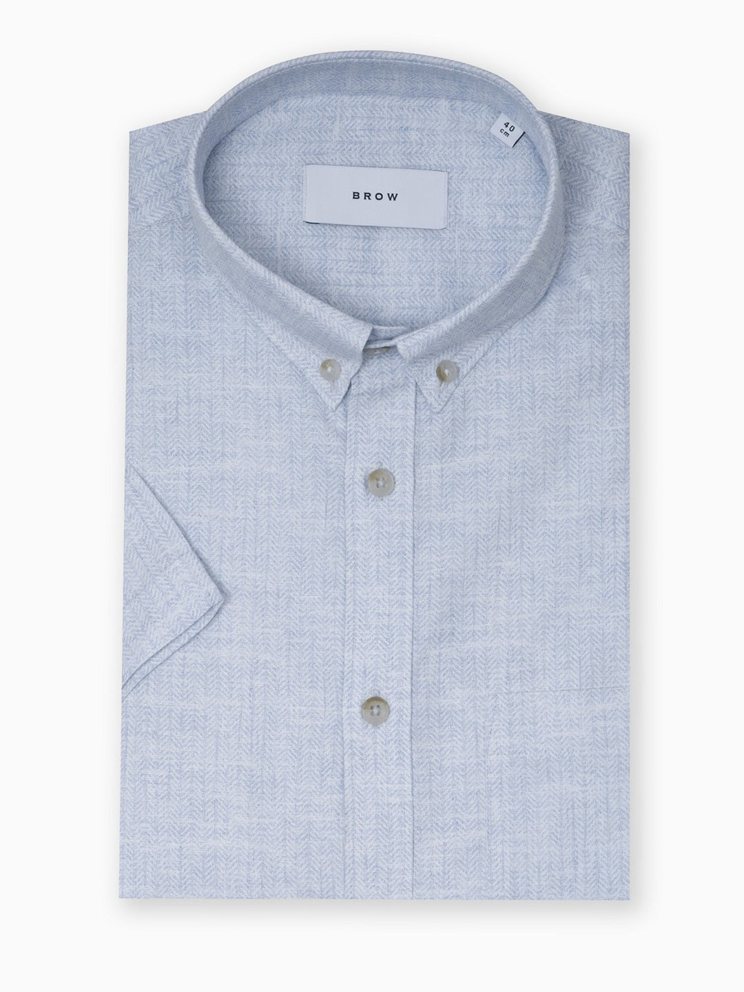Slate Herringbone Print Sky Blue Color Half Sleeve Shirt
