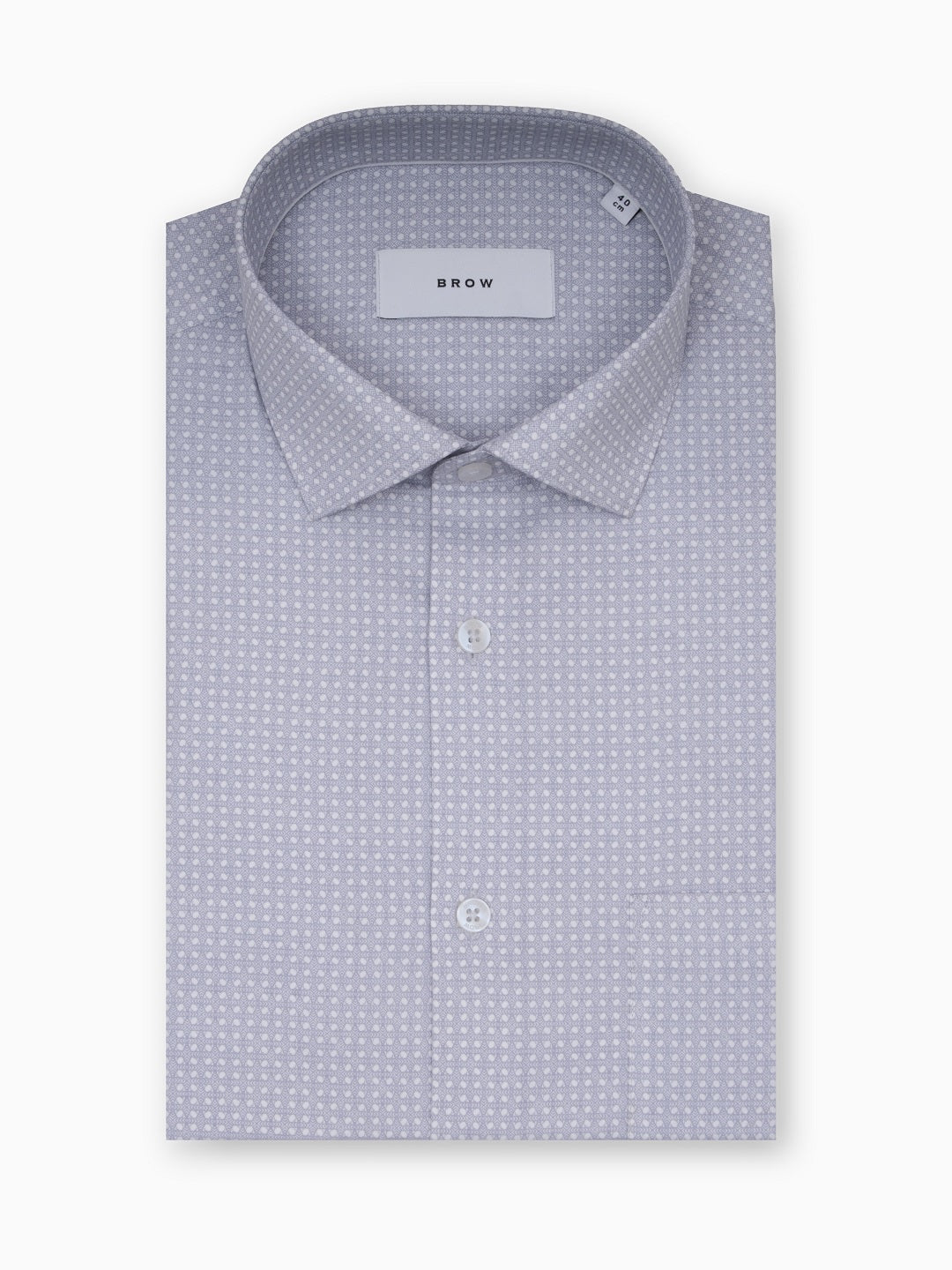 Imperial Geometric Lavendar Grey Printed Shirt