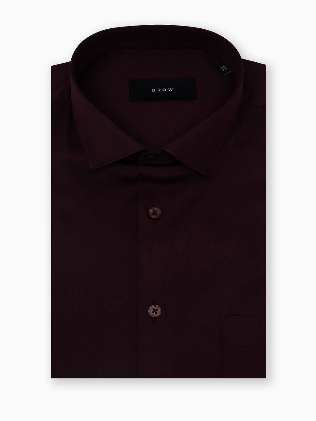 Ceremonia Maroon Satin Cotton Lycra Dress Shirt