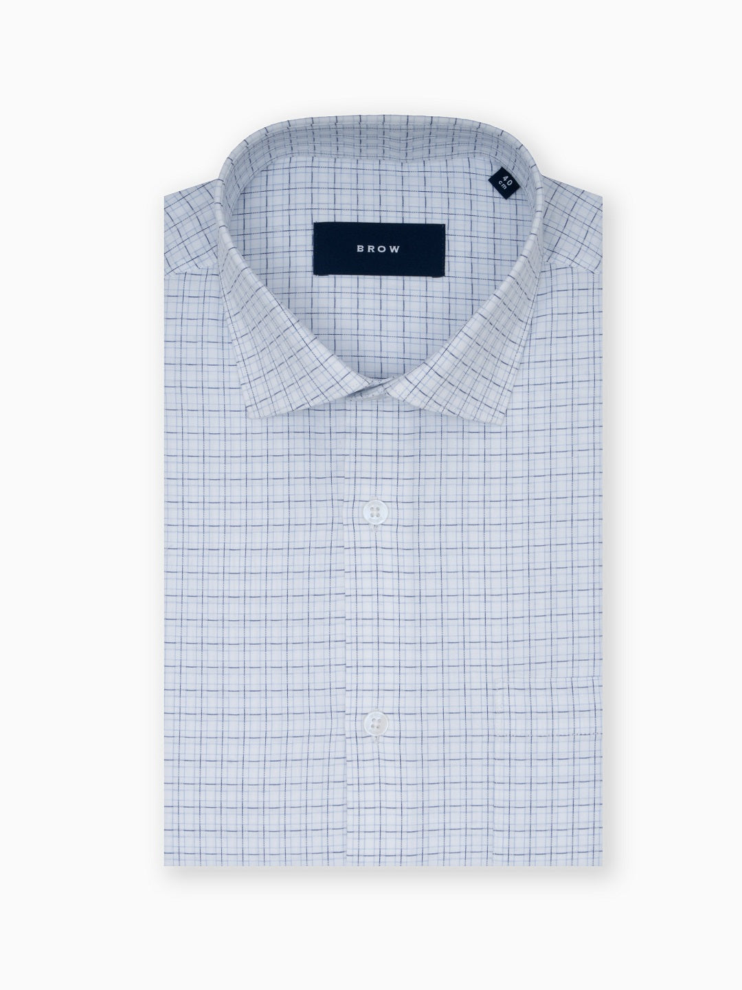 Skyfall Tile Dobby Blue Checked Formal Cotton Shirt