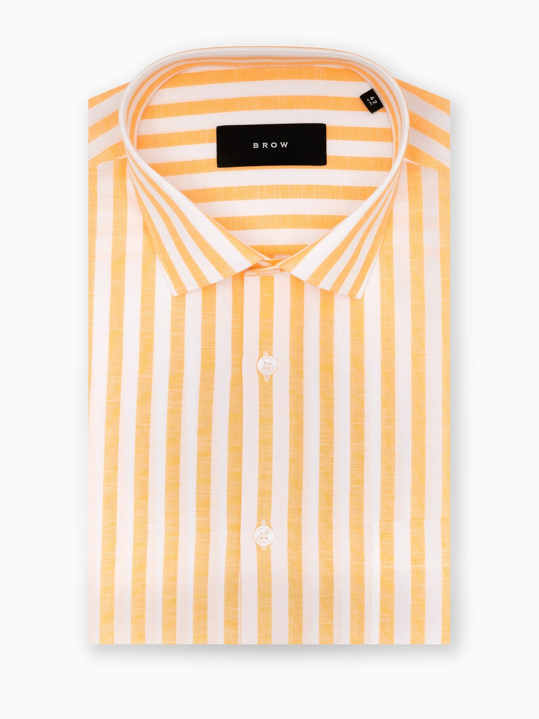 Urban Yellow & White Stripe Cotton Linen Shirt