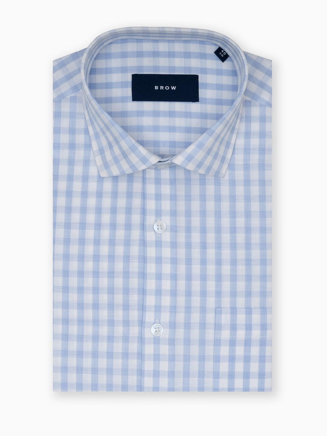 Candy Checks Blue & White Checked Cotton Linen Shirt