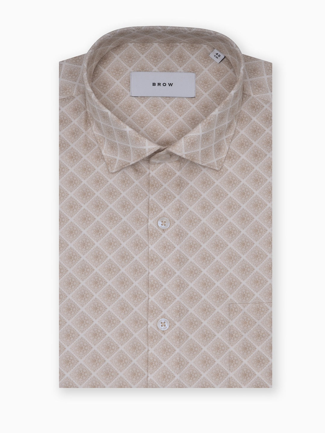 Medallion Maroon & Grey Printed Shirt