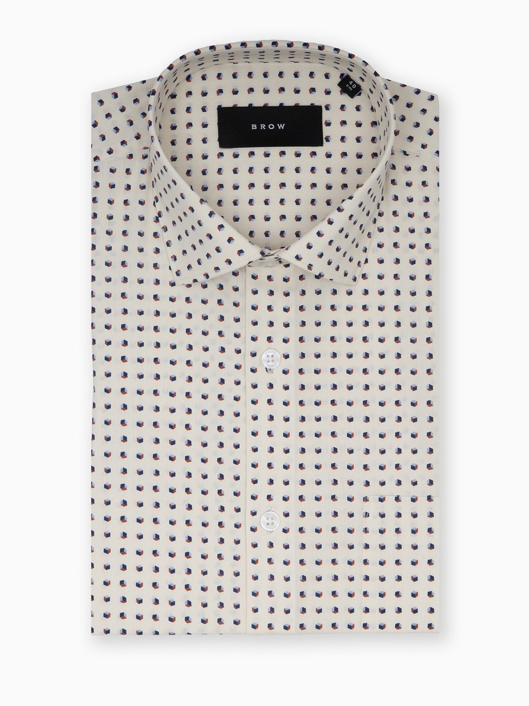 CUBO 3D Red & Blue Geometric Print Shirt