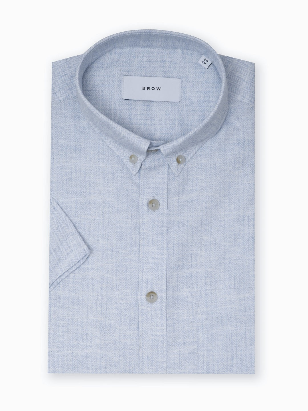 Slate Herringbone Print Sky Blue Color Half Sleeve Shirt