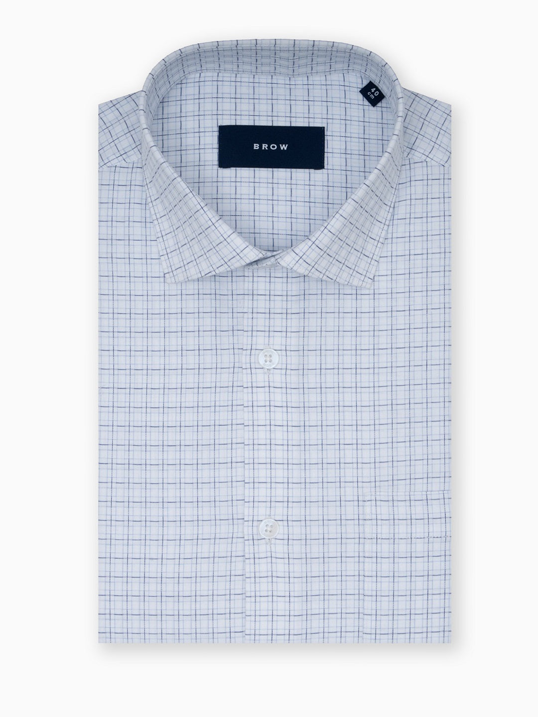 Skyfall Tile Dobby Blue Checked Formal Cotton Shirt