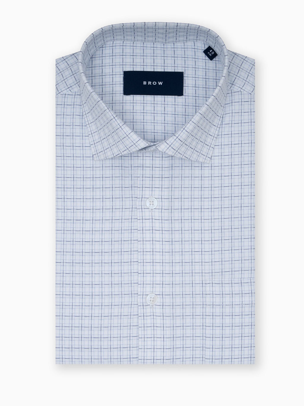 Skyfall Tile Dobby Blue Checked Formal Cotton Shirt