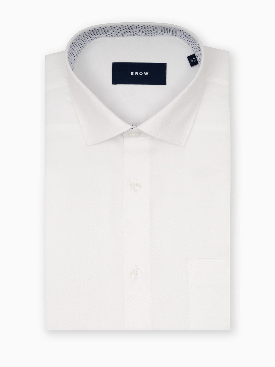 Classic Herringbone Super White Full Sleeve Shirt