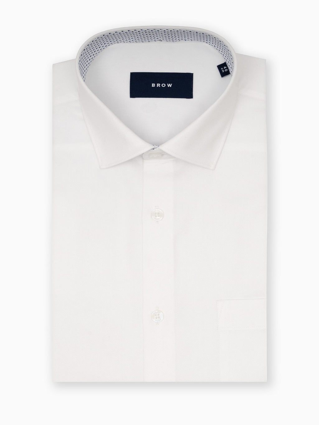 Classic Herringbone Super White Full Sleeve Shirt