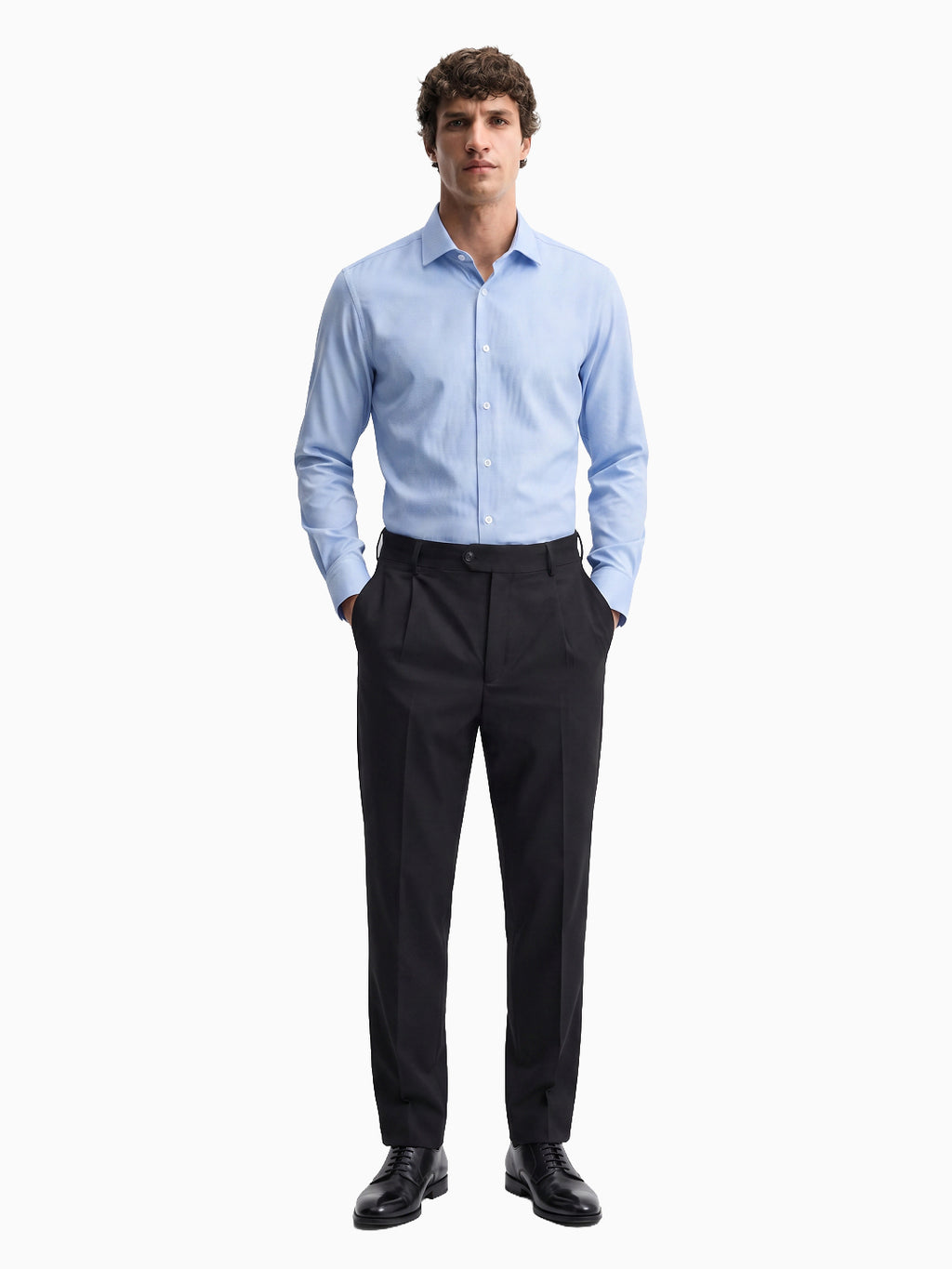 Royal Oxford Dobby Light Blue Full Sleeve Shirt