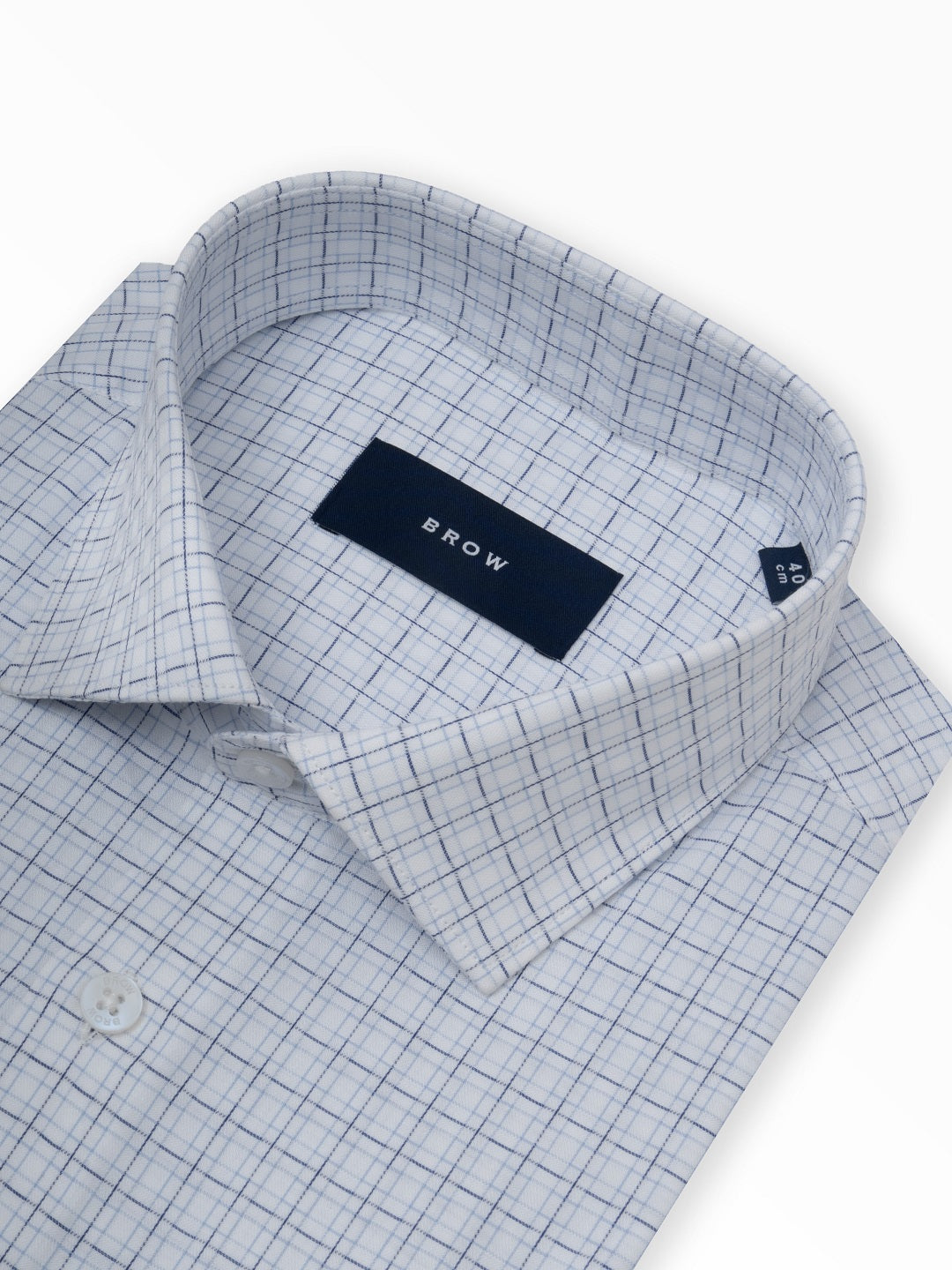 Skyfall Tile Dobby Blue Checked Formal Cotton Shirt
