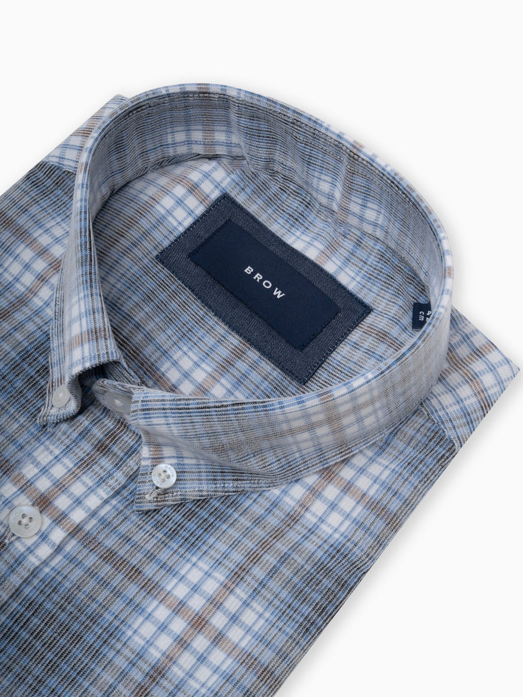 Casual Corduroy Grey & Blue Cotton Shirt