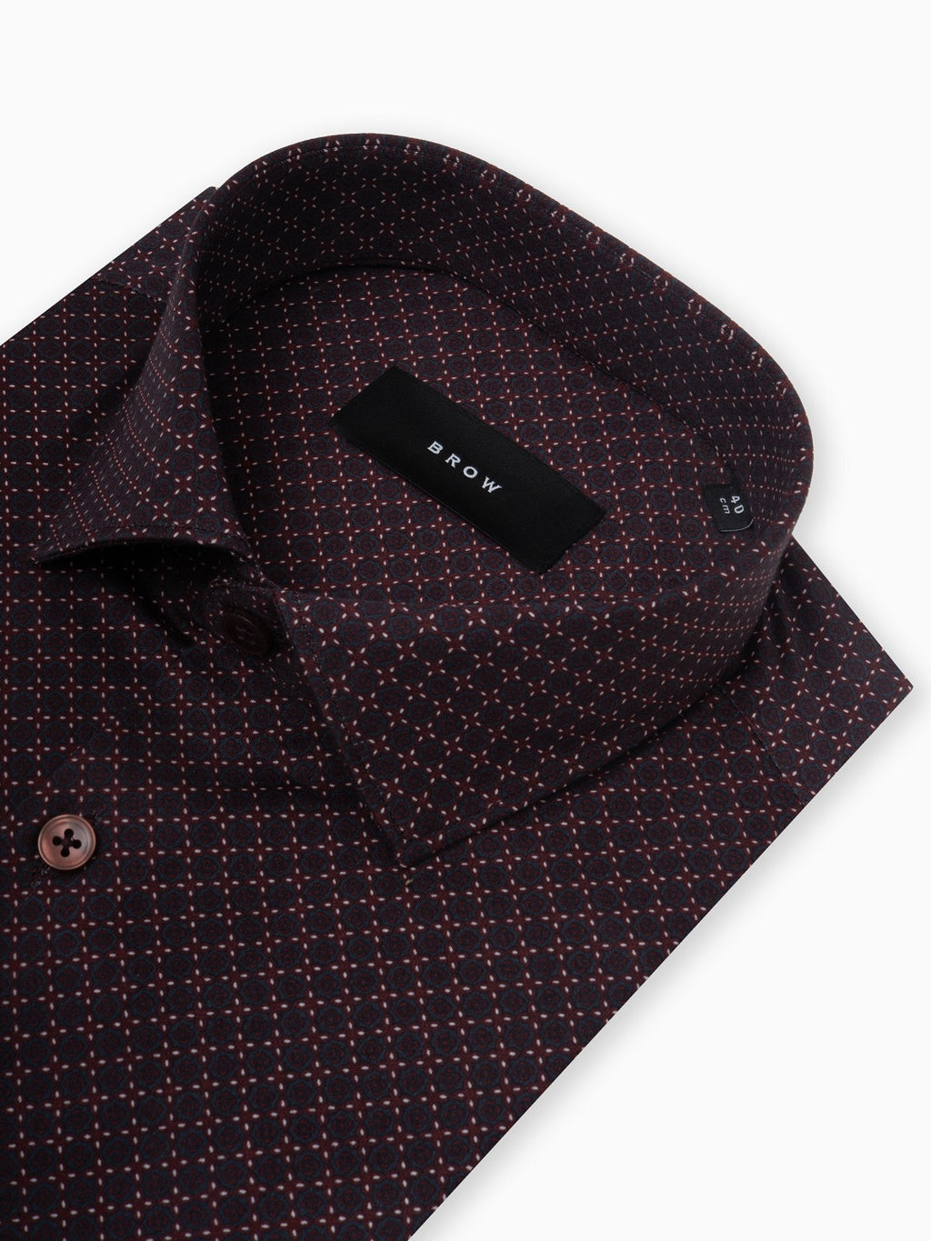 Medallion Maroon & Grey Printed Shirt