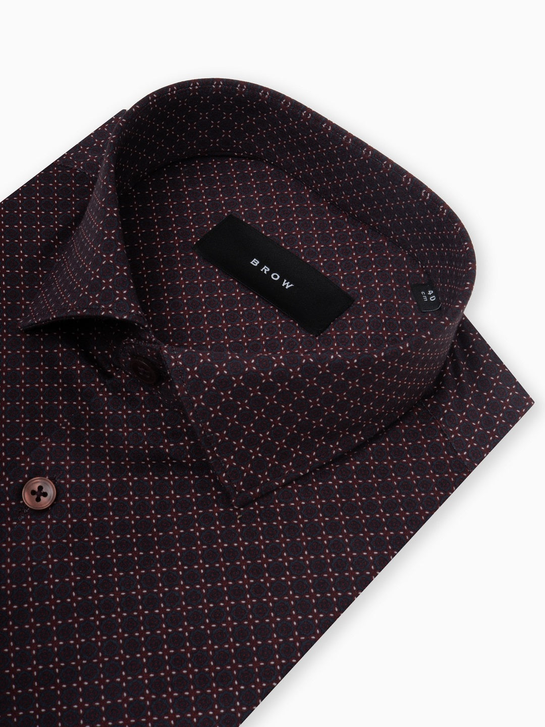 Medallion Maroon & Grey Printed Shirt