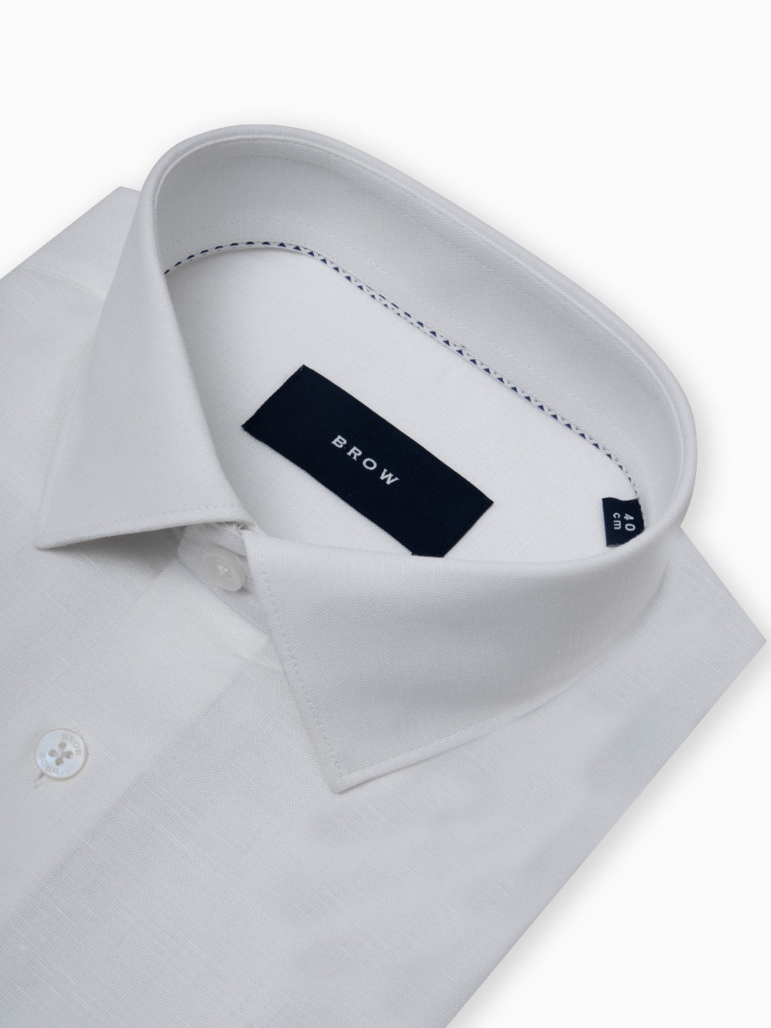 Classic White Cotton Linen Formal Shirt