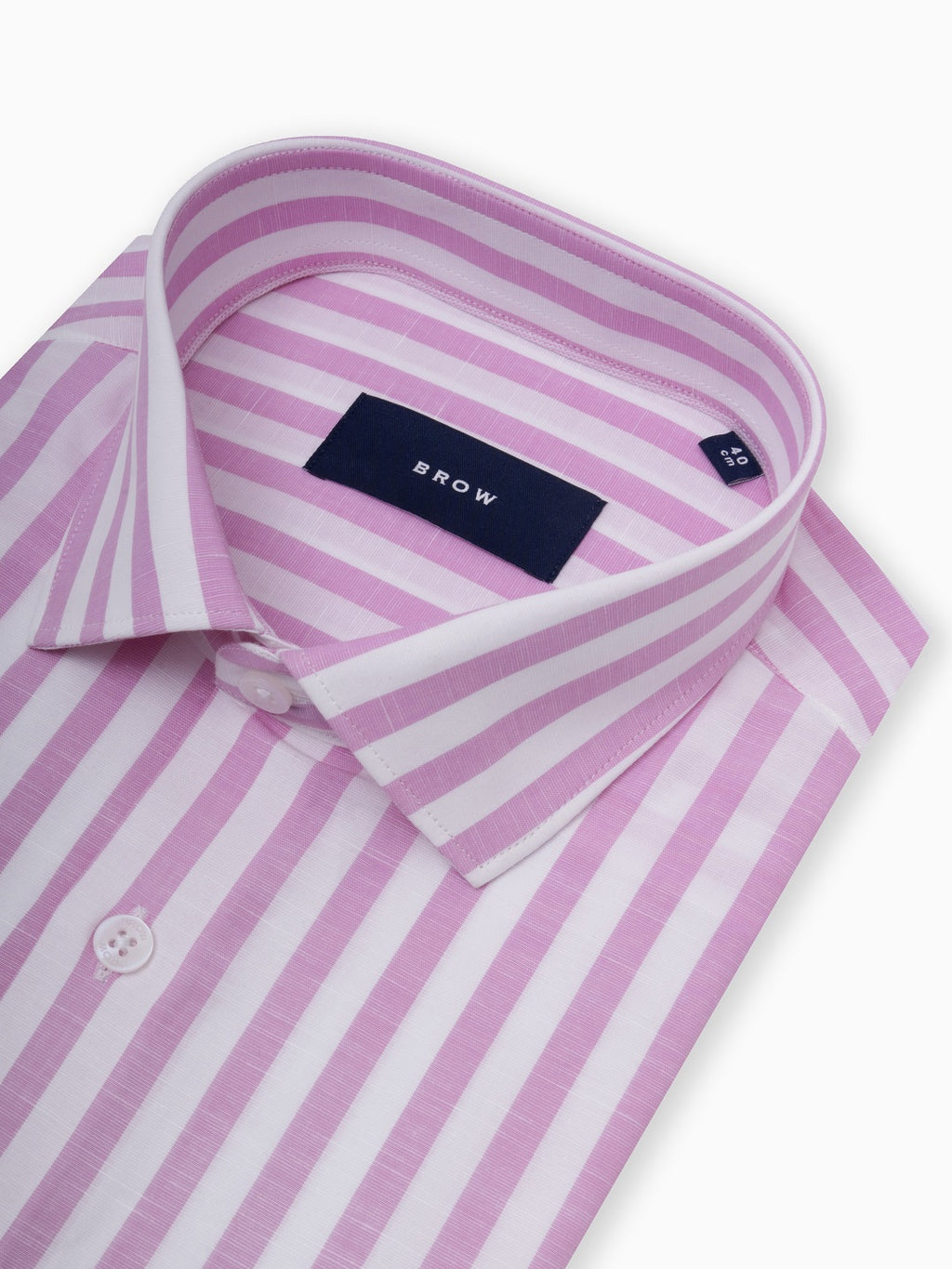 Urban Pink & White Stripe Cotton Linen Full Sleeve Shirt
