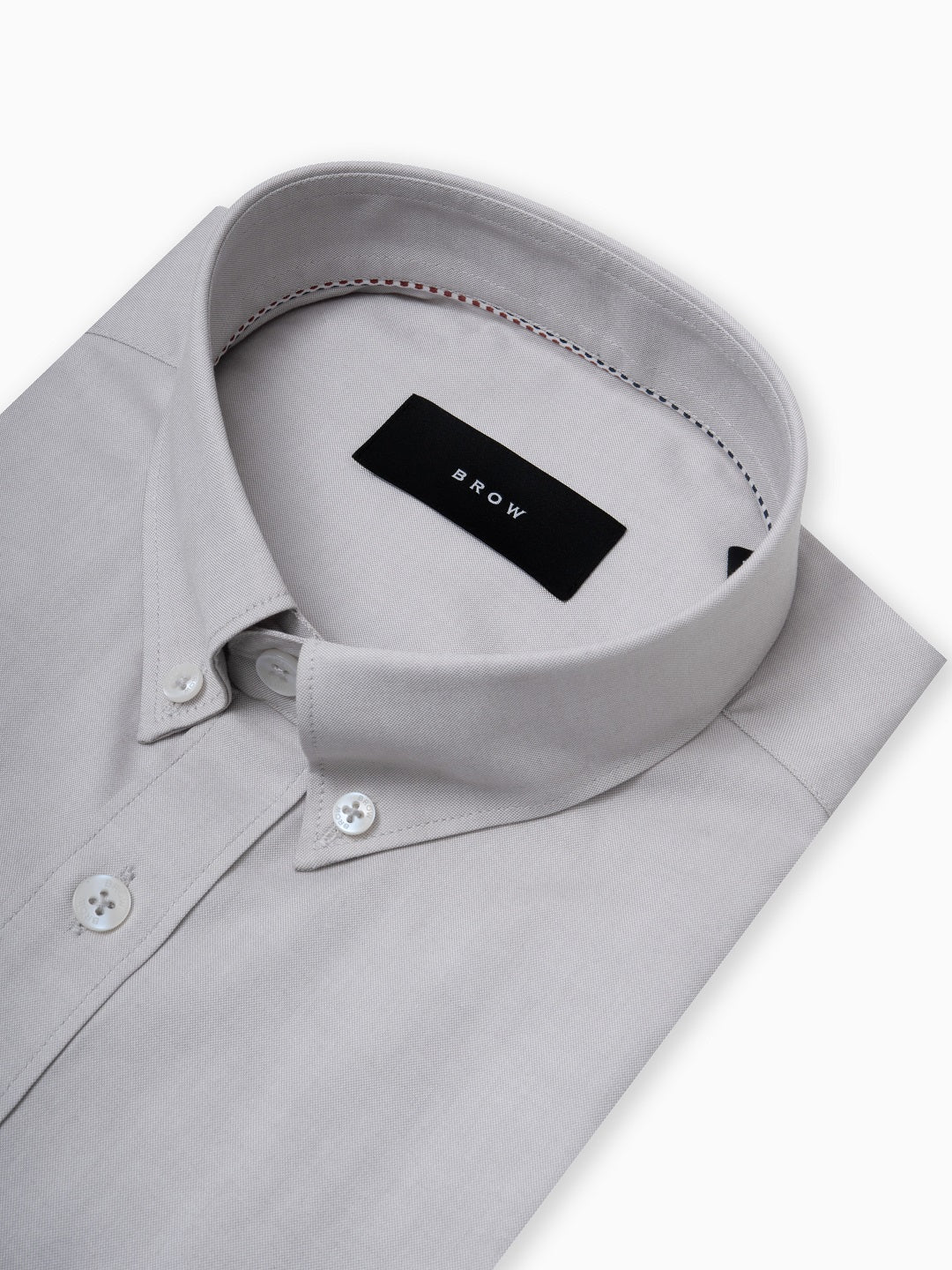 Formal Oxford Dobby Grey Button Down Full Sleeve Shirt
