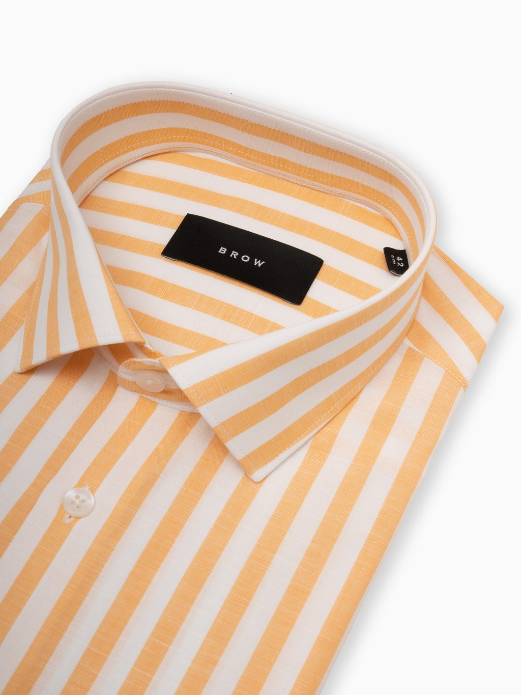 Urban Yellow & White Stripe Cotton Linen Full Sleeve Shirt