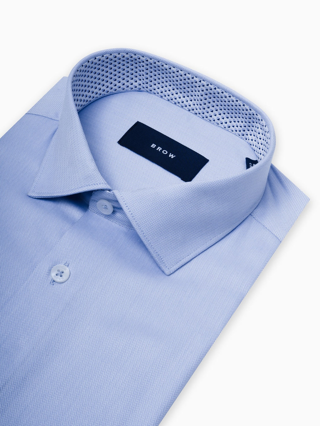 Classic Herringbone Sky Blue Shirt