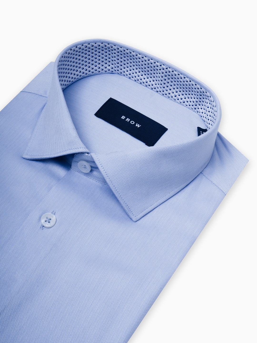 Classic Herringbone Sky Blue Shirt