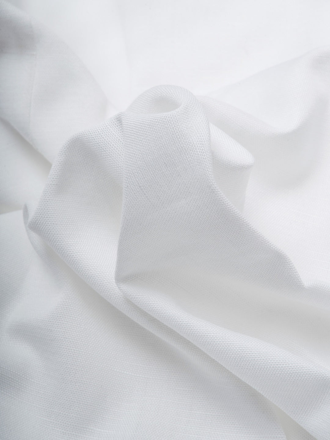 Classic White Cotton Linen Formal Shirt