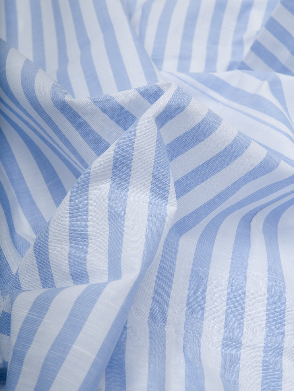 Urban Blue & White Stripe Cotton Linen Full Sleeve Shirt