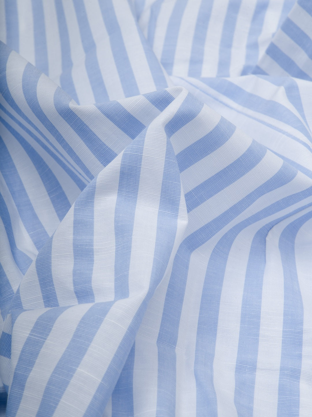 Urban Blue & White Stripe Cotton Linen Full Sleeve Shirt