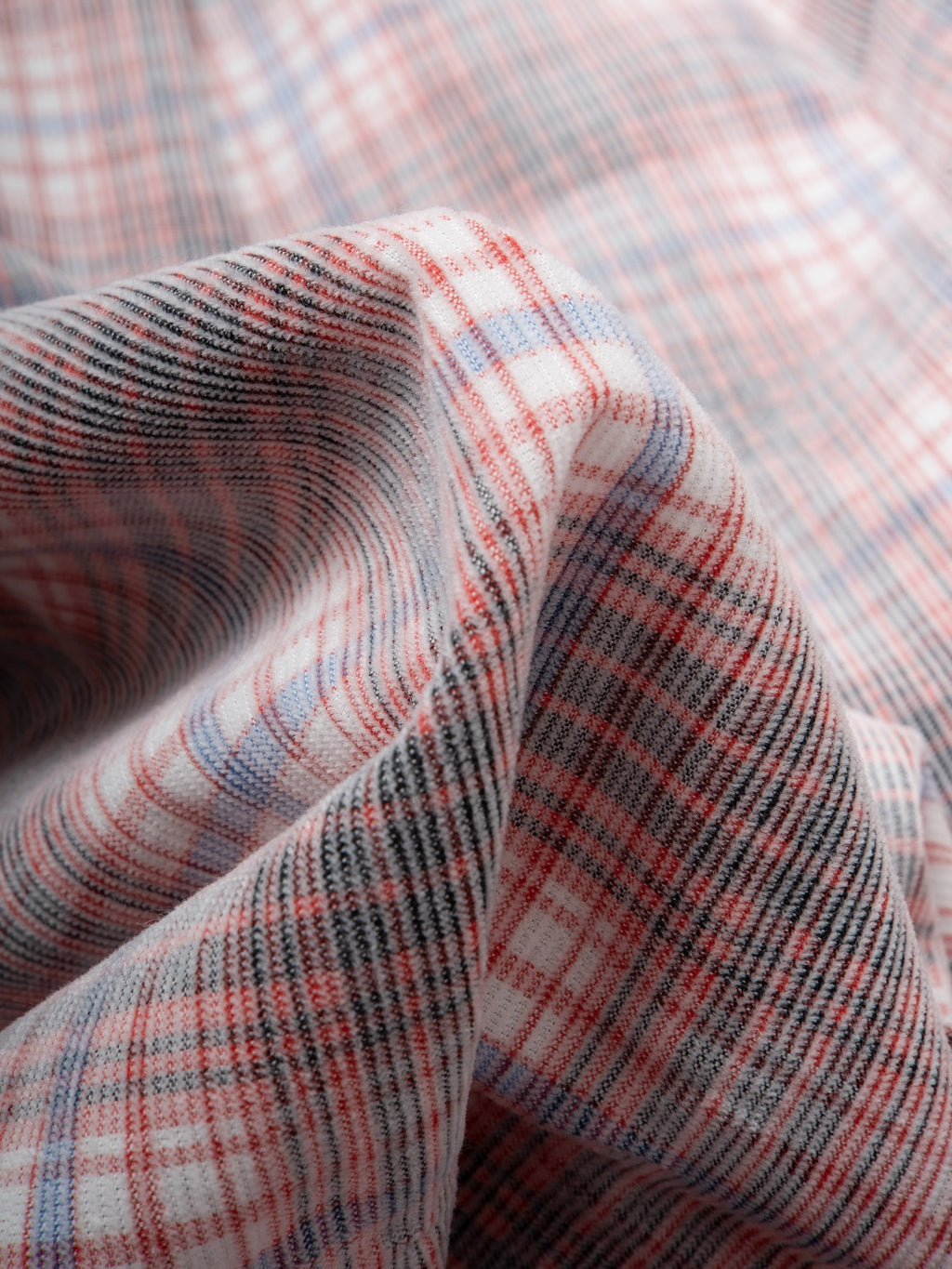 Casual Corduroy Grey & Red Cotton Shirt