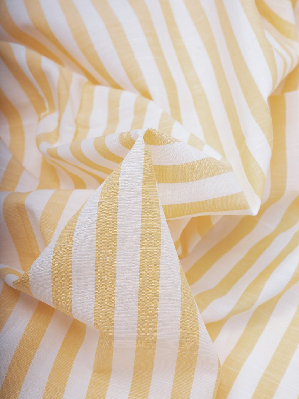 Urban Yellow & White Stripe Cotton Linen Full Sleeve Shirt