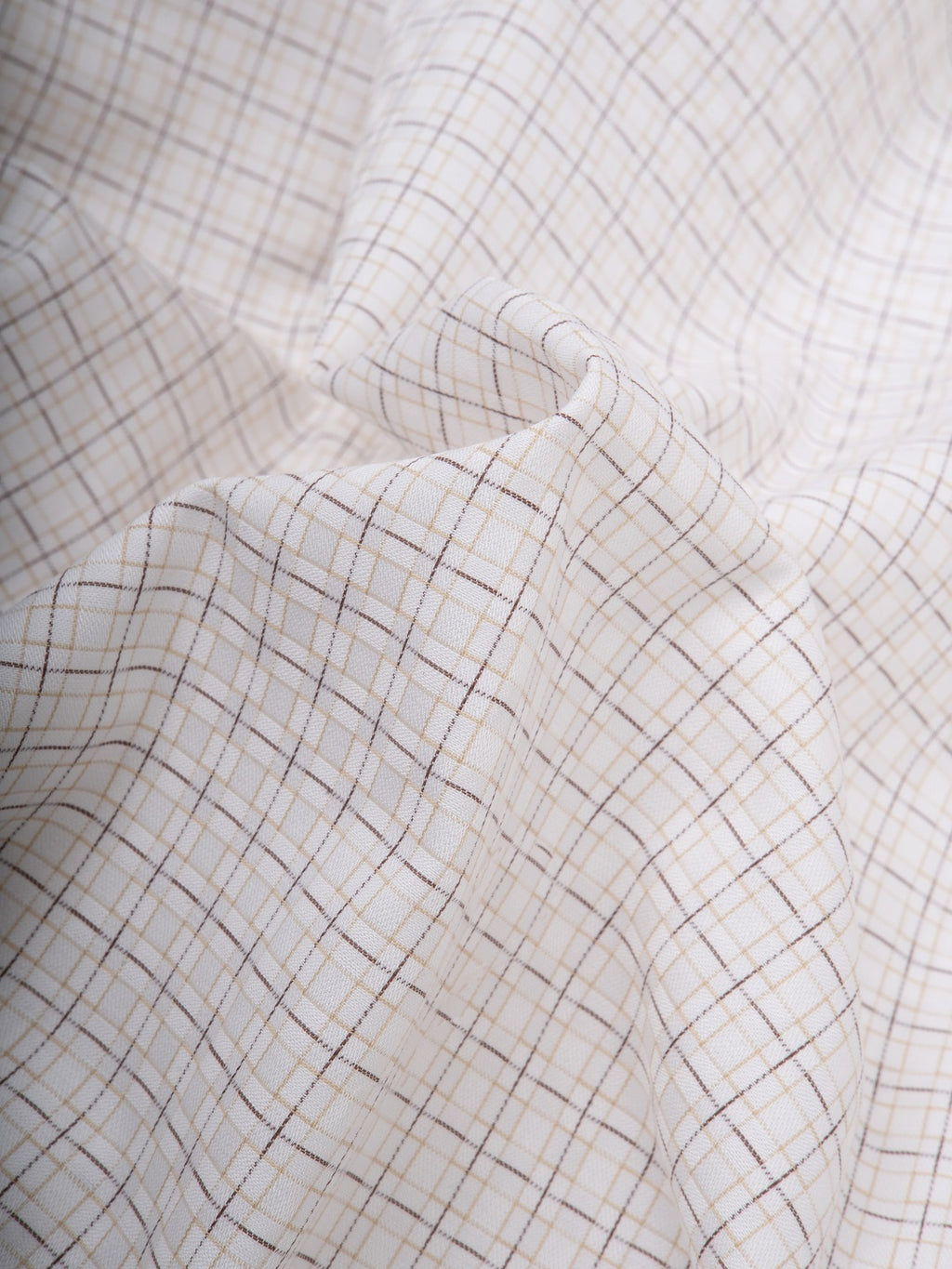 Skyfall Tile Dobby Beige Checked Formal Cotton Shirt