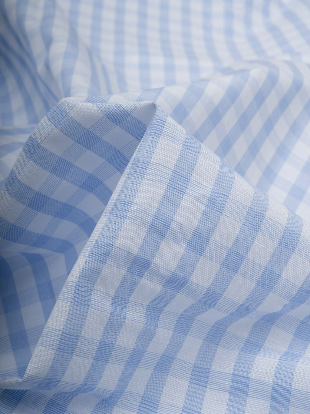 Candy Checks Blue & White Checked Cotton Linen Shirt