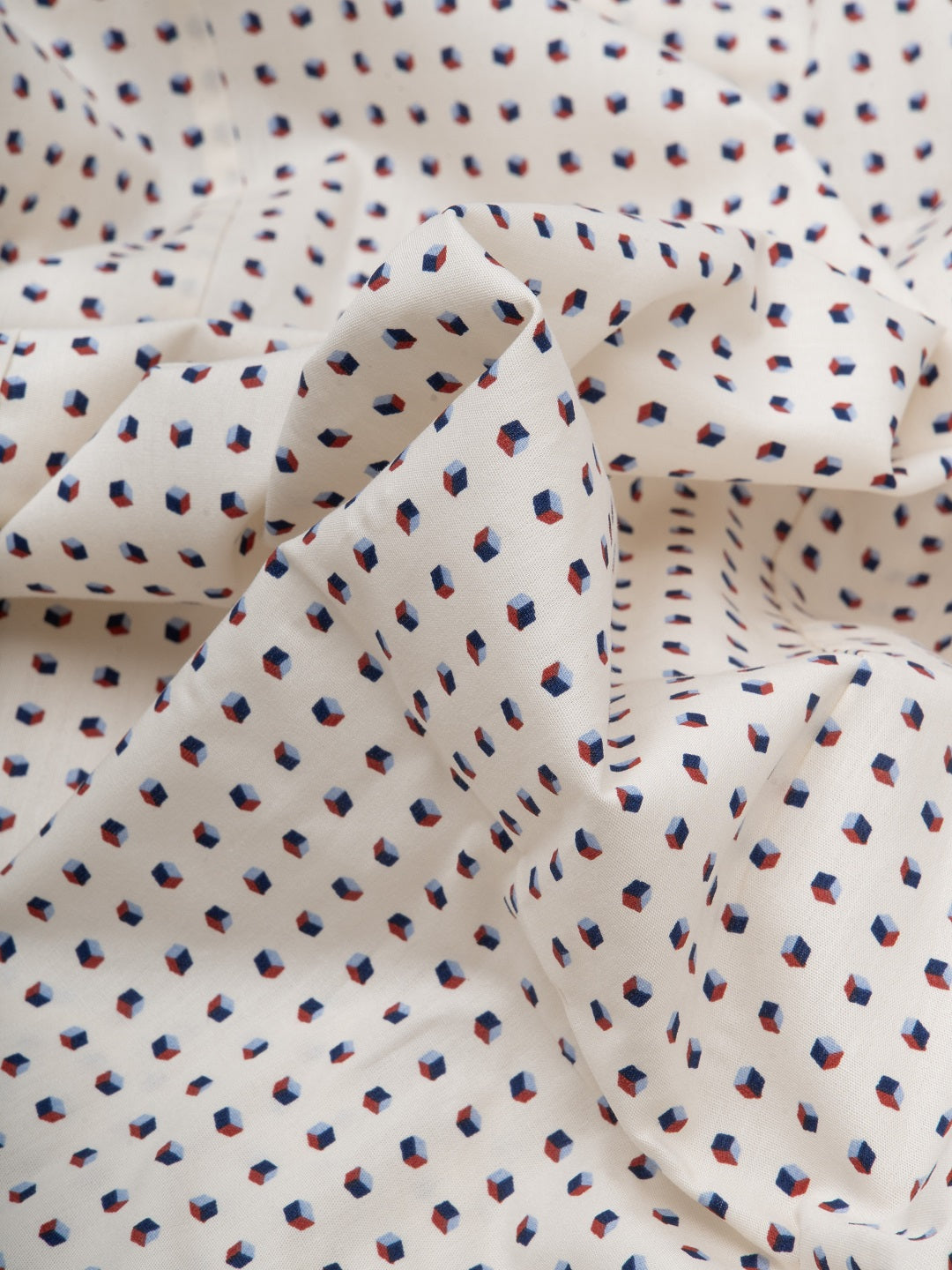 CUBO 3D Red & Blue Geometric Print Shirt