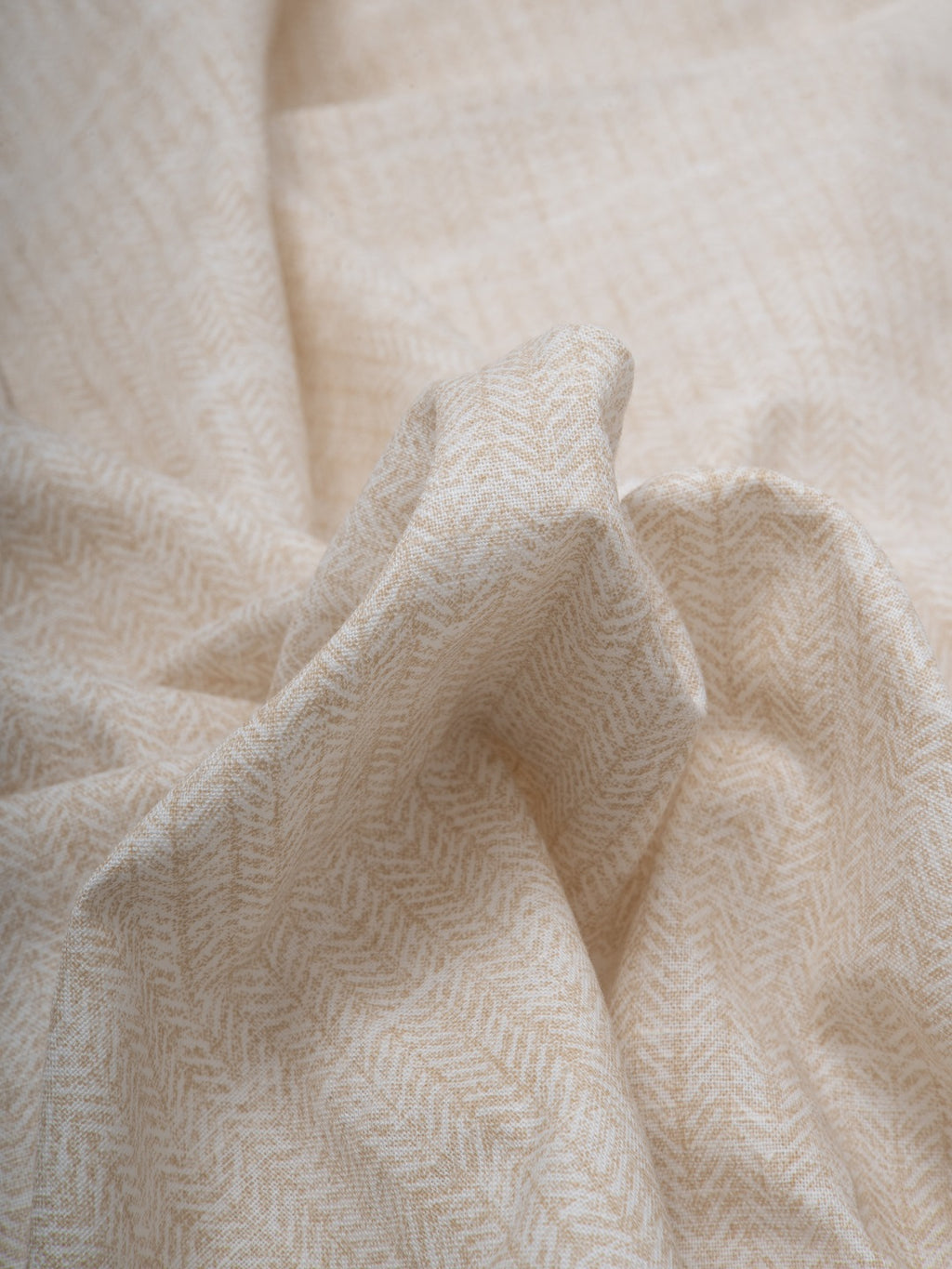 Slate Herringbone Print Beige Color Half Sleeve Shirt