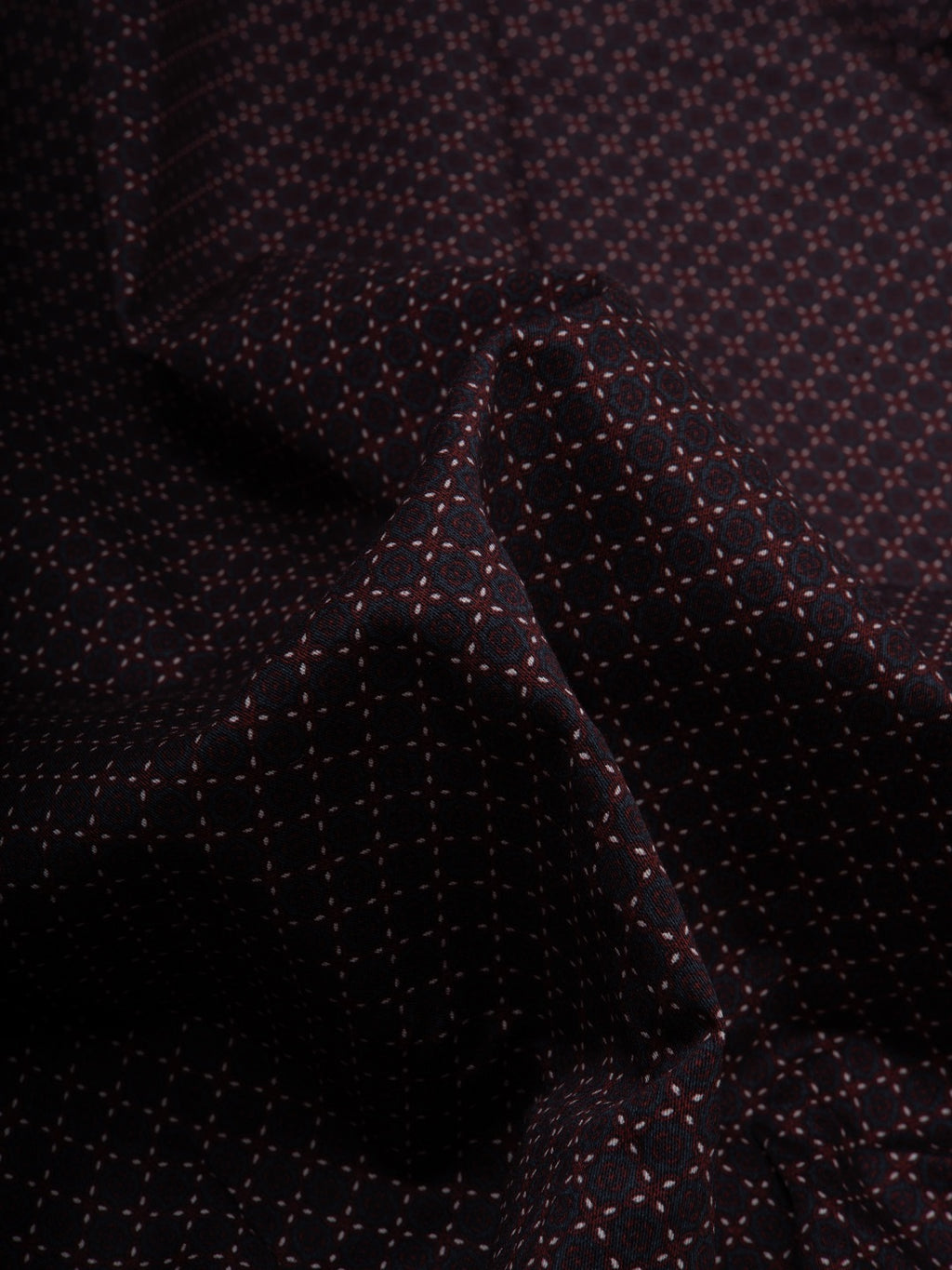 Medallion Maroon & Grey Printed Shirt