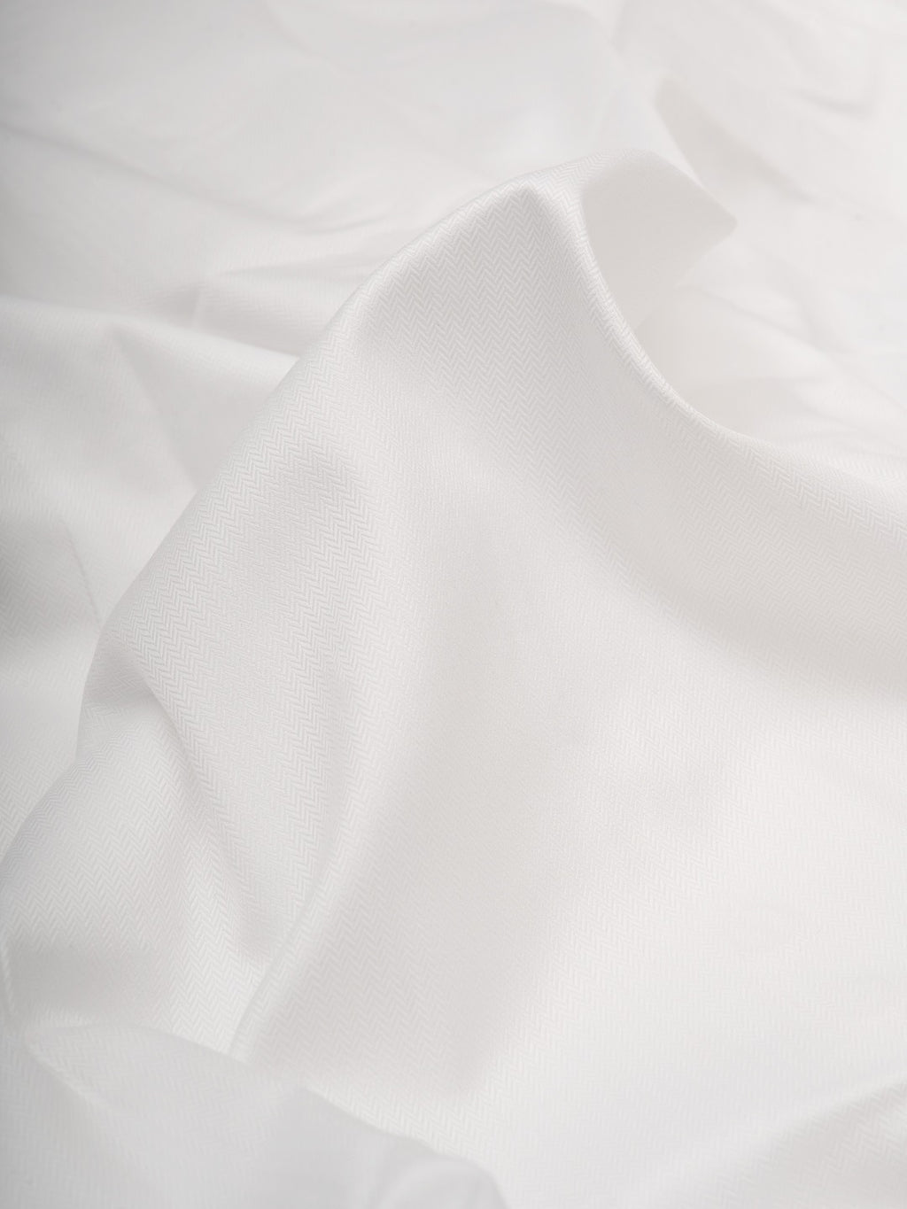 Classic Herringbone Super White Full Sleeve Shirt