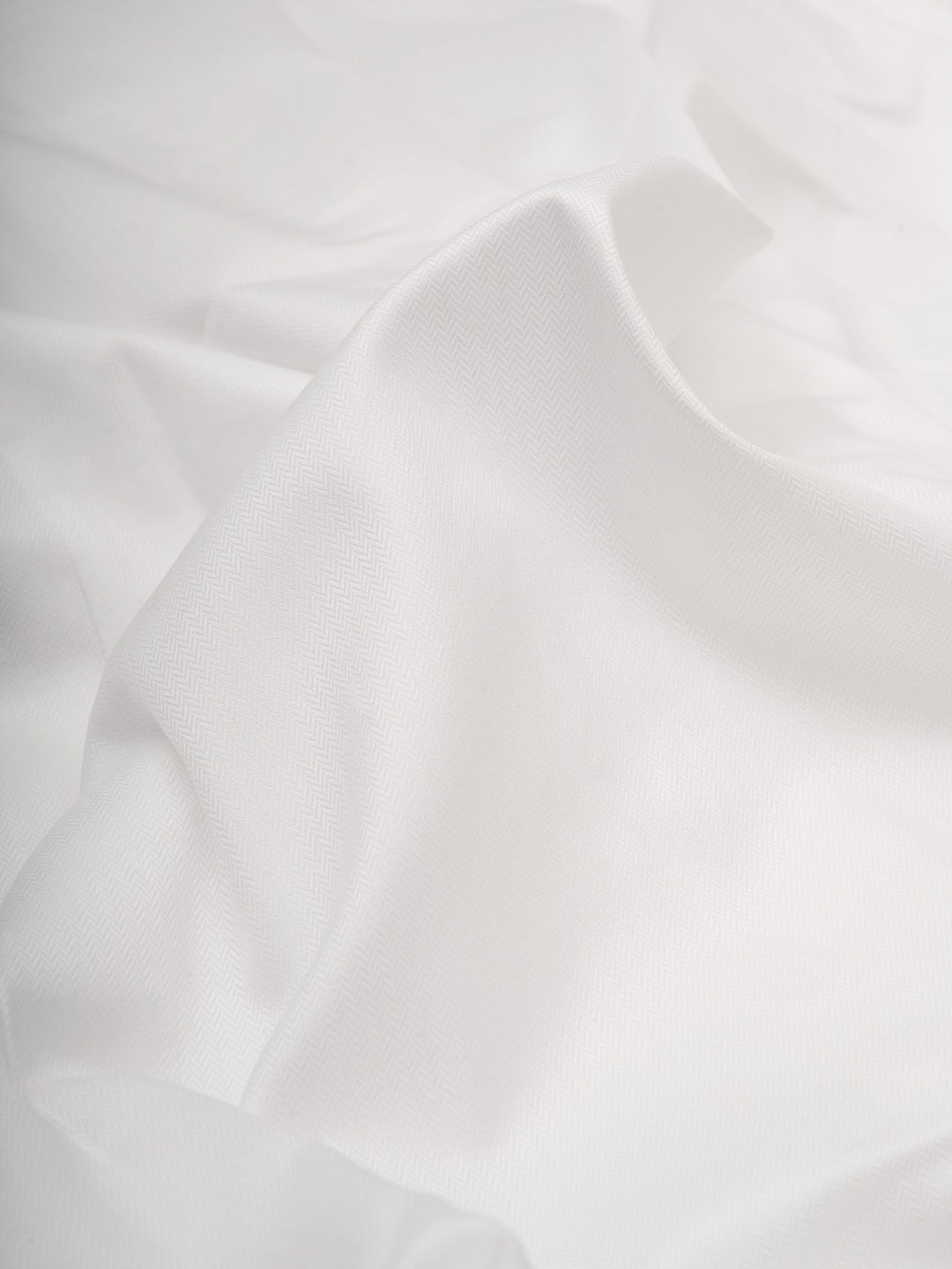 Classic Herringbone Super White Full Sleeve Shirt