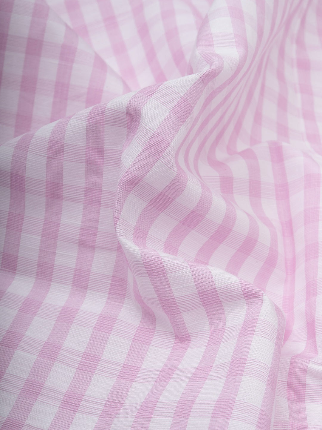 Candy Checks Pink & White Checks Cotton Linen Shirt
