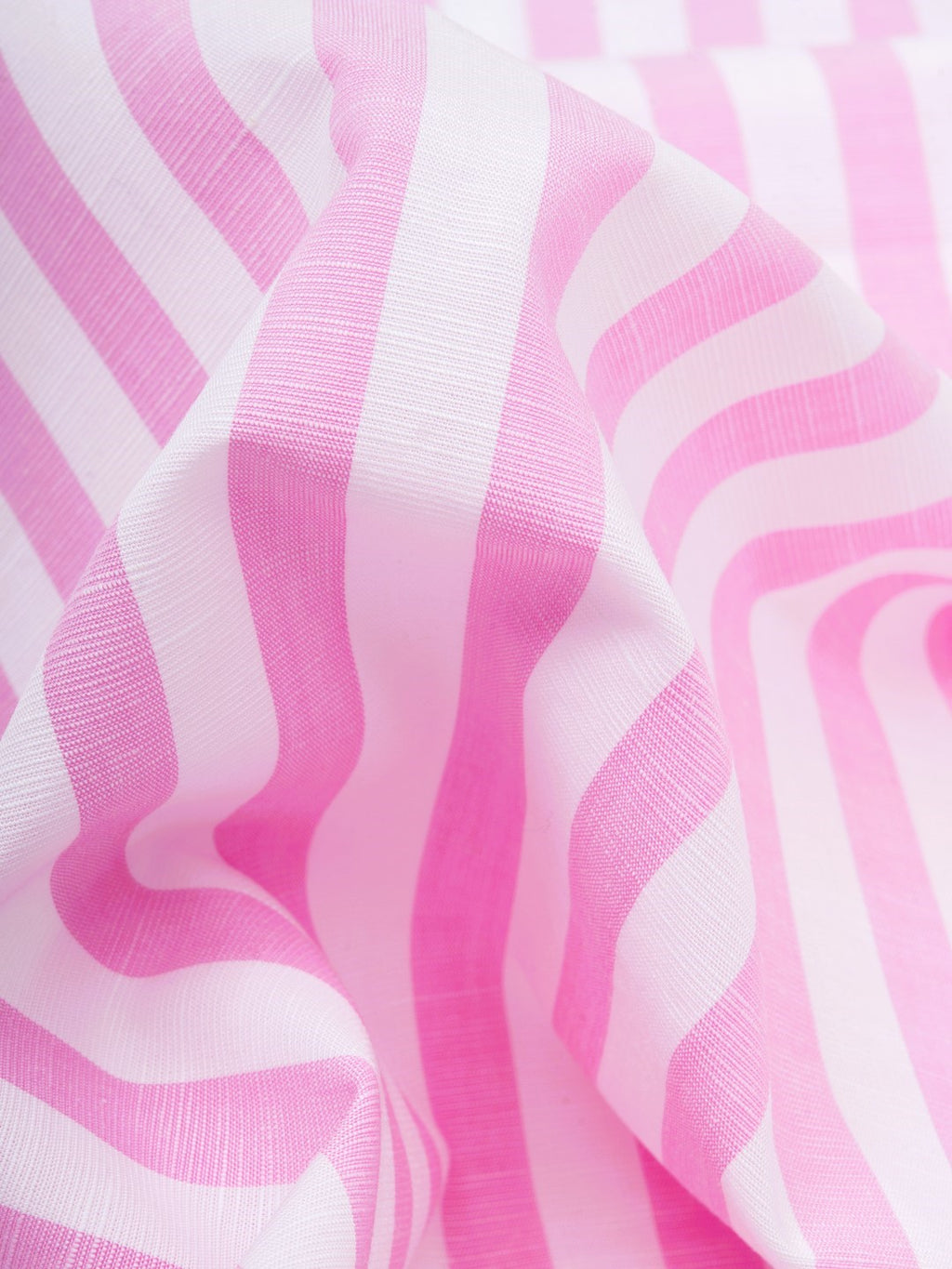 Urban Pink & White Stripe Cotton Linen Full Sleeve Shirt