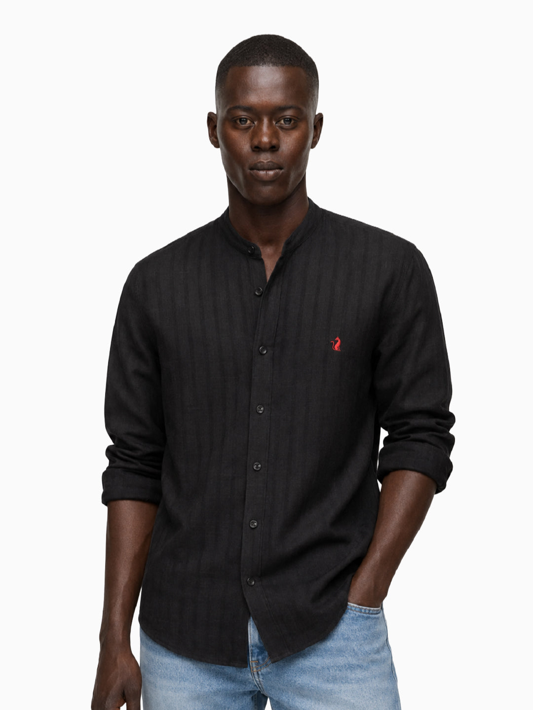 Riverline Black Stripe Linen Cotton shirt