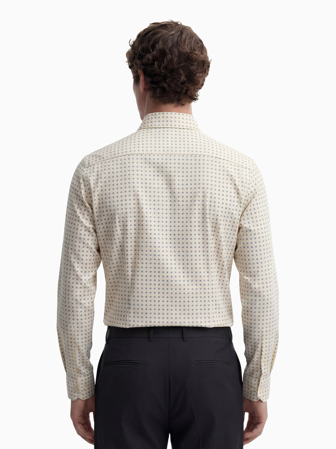 CUBO 3D Blue & Green Geometric Print Shirt