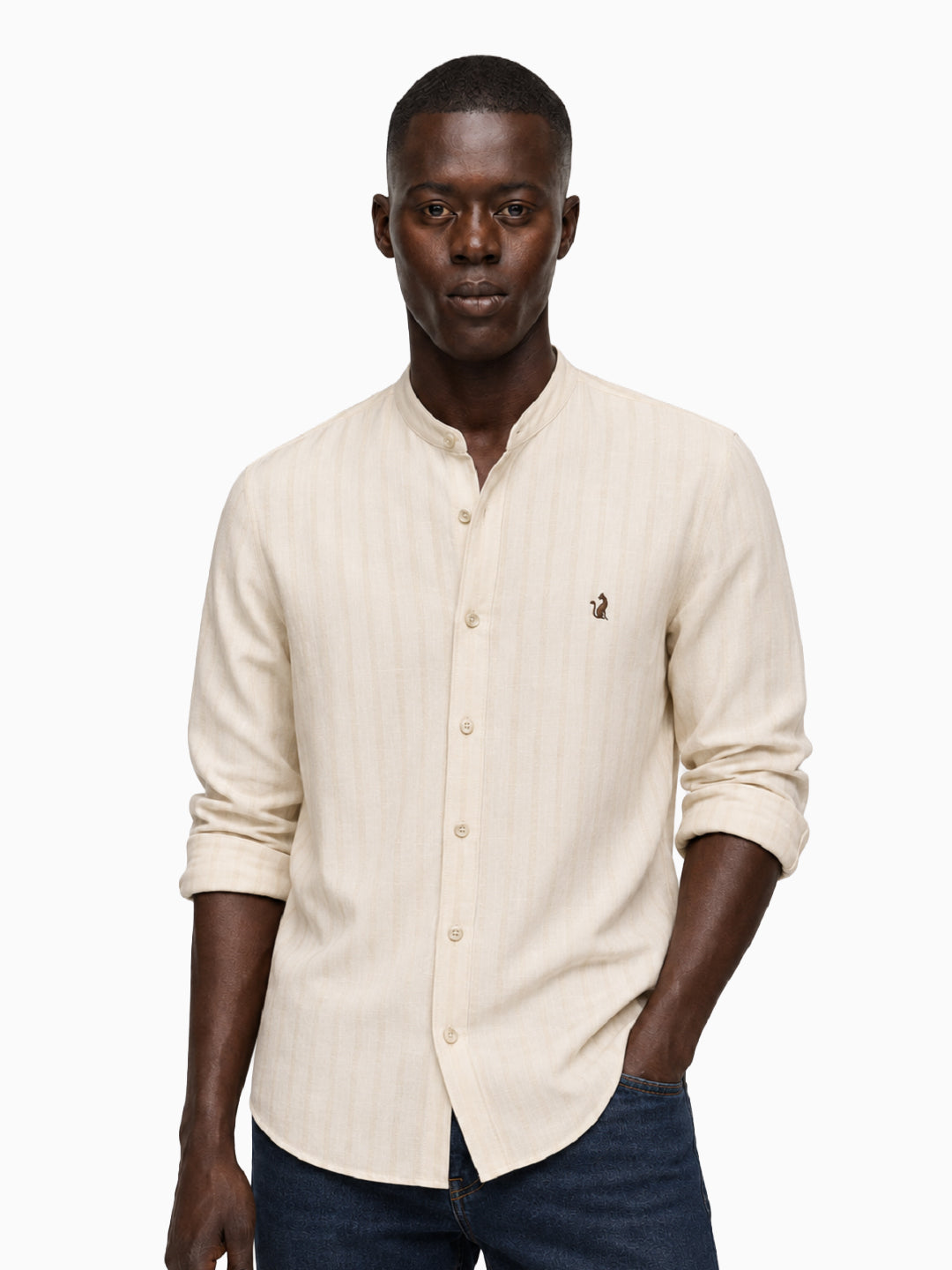 Riverline Black Stripe Linen Cotton shirt