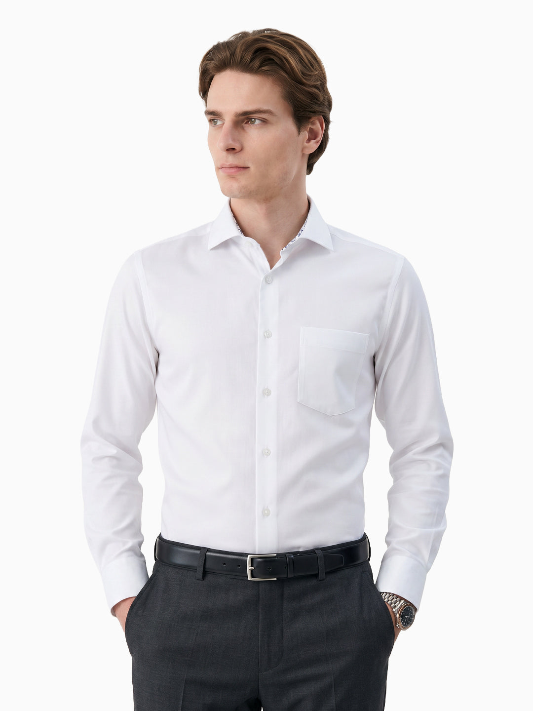 Signature Cotton Twill Ultra White Full Sleeve Shirt